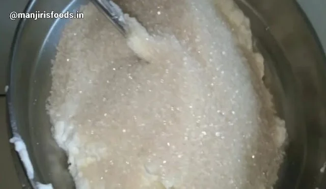 How to Make Shrikhand at Home Sugar Added to the hung curd kept in Beating machine