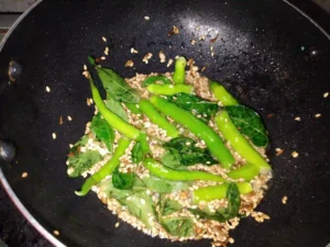 Sauteing Green Chilis