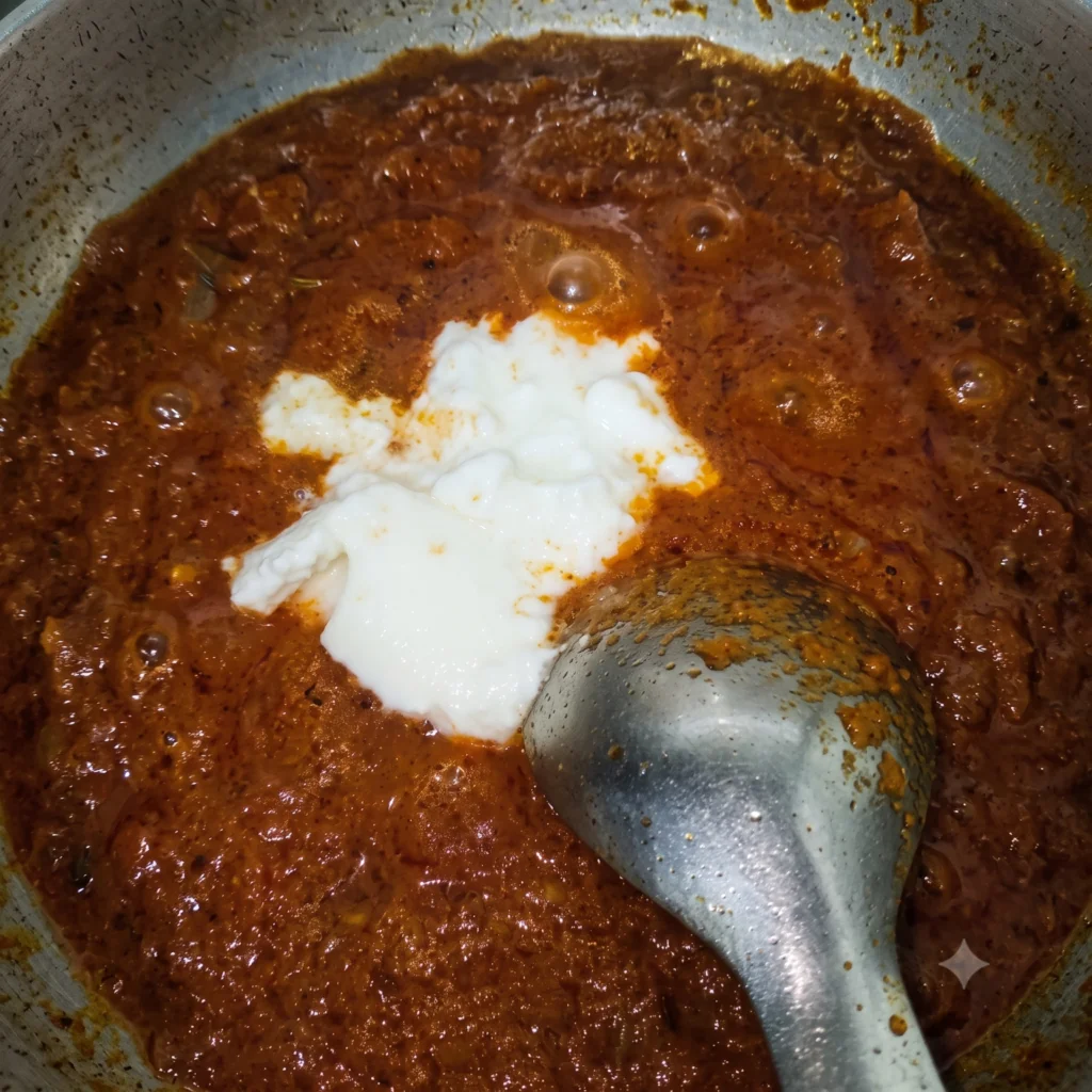 Adding curd/yogurt